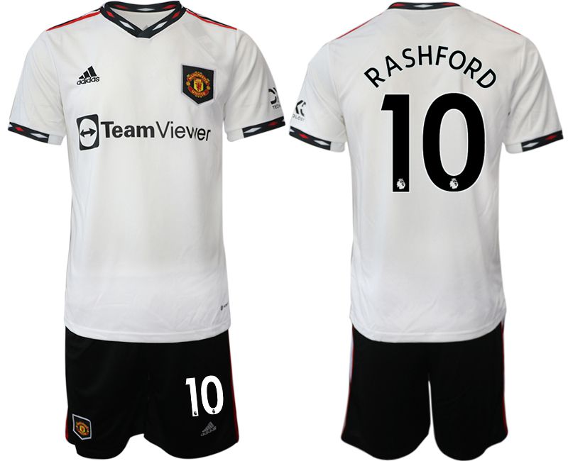 Men 2022-2023 Club Manchester United away white #10 Soccer Jerseys